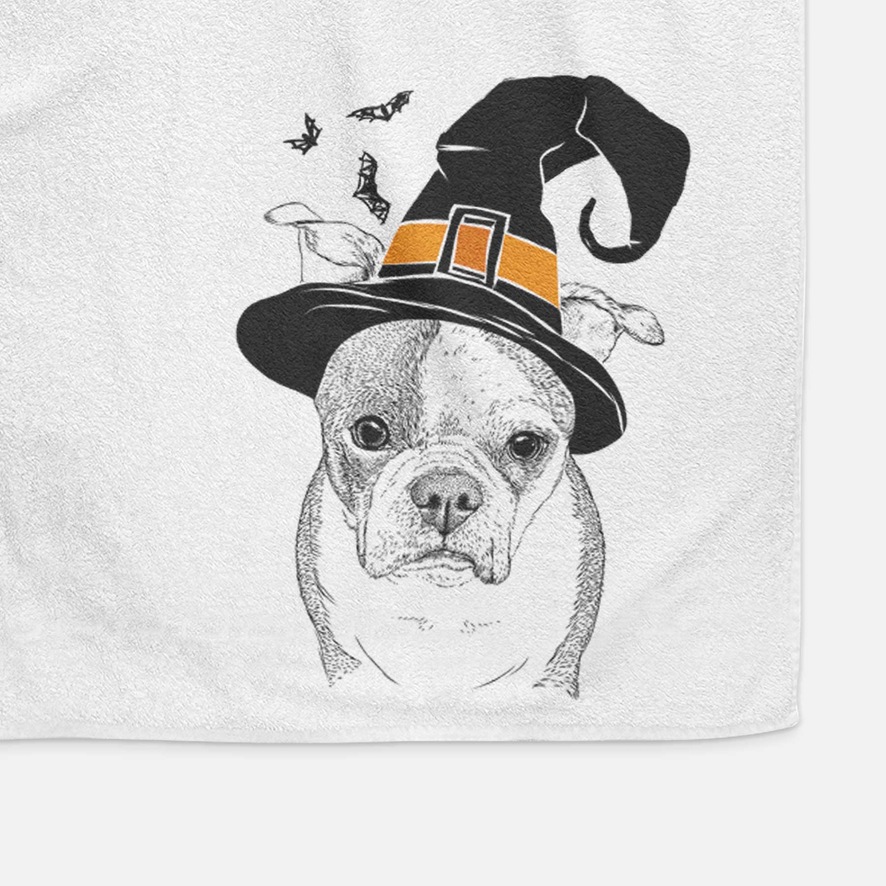 Bandit the Boston Terrier Decorative Hand Towel