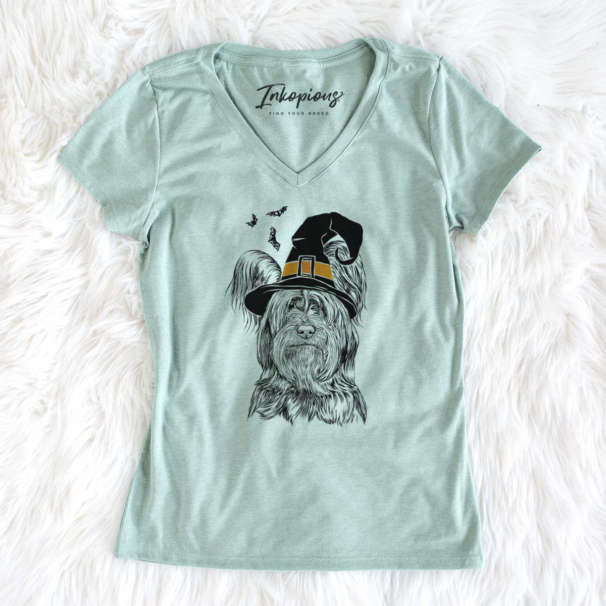 Witch Bandit the Skye Terrier - Women's V-neck Shirt