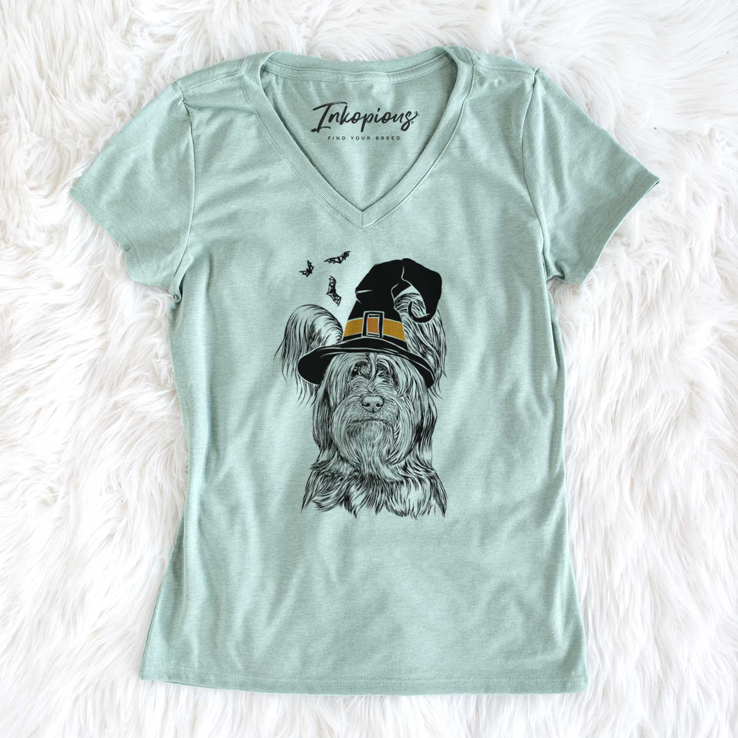 Witch Bandit the Skye Terrier - Women's V-neck Shirt