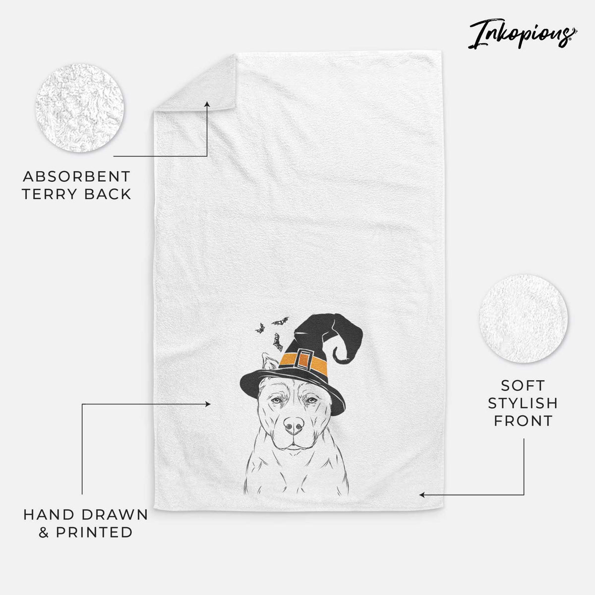 Bane the Pitbull Mix Decorative Hand Towel