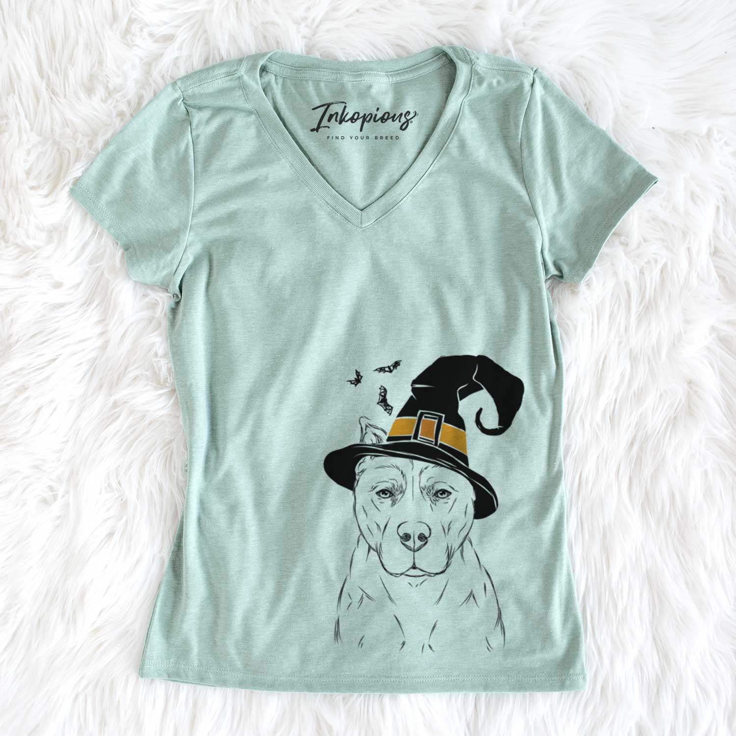 Witch Bane the Pitbull Mix - Women's V-neck Shirt