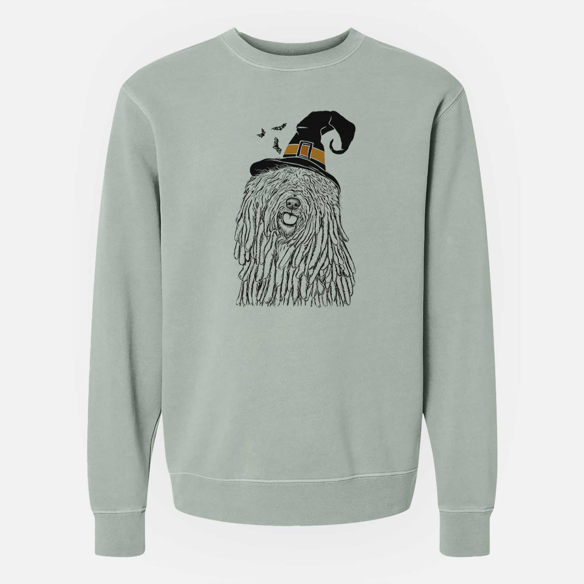 Witch Barry the Komondor - Unisex Pigment Dyed Crew Sweatshirt