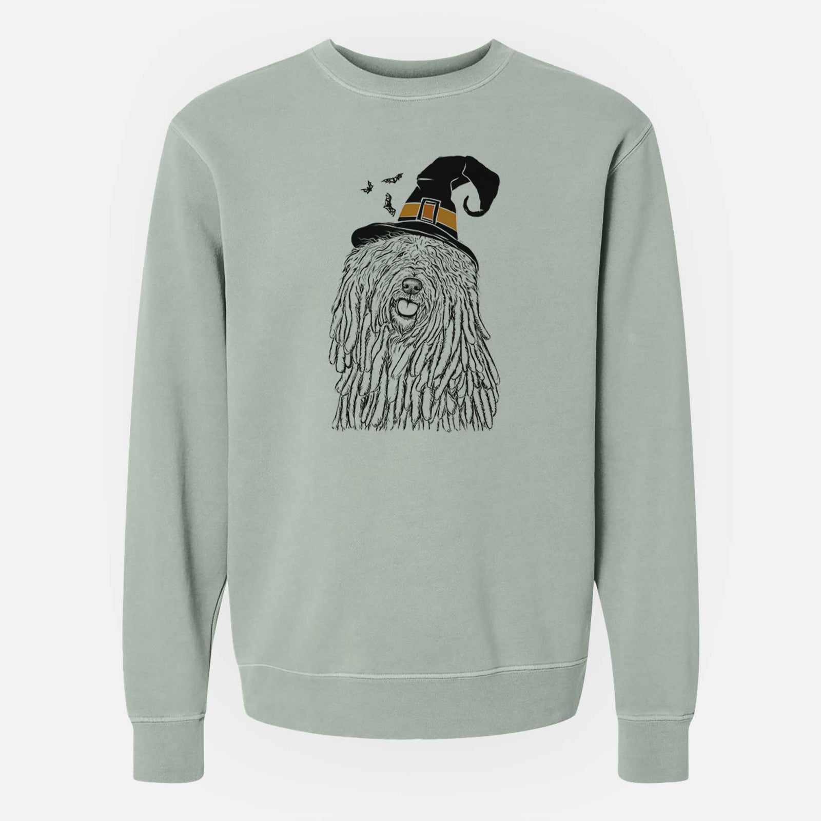 Witch Barry the Komondor - Unisex Pigment Dyed Crew Sweatshirt