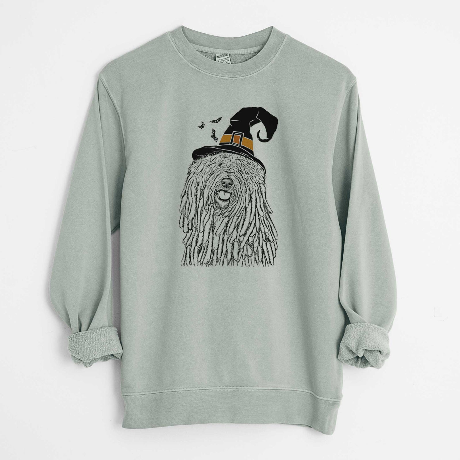 Witch Barry the Komondor - Unisex Pigment Dyed Crew Sweatshirt