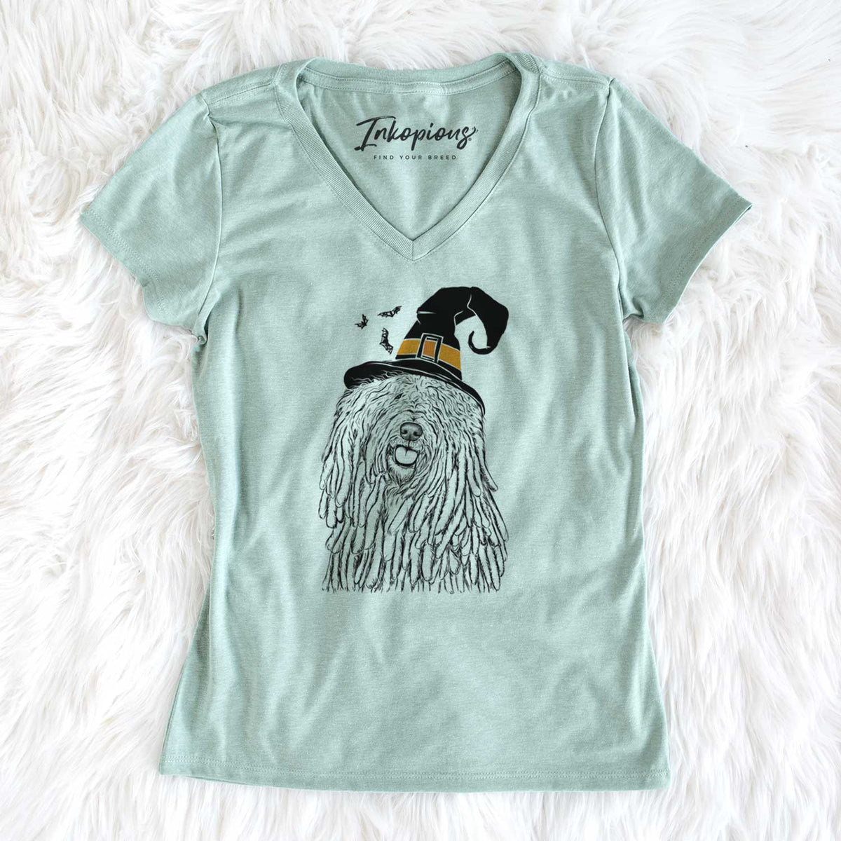 Witch Barry the Komondor - Women's V-neck Shirt