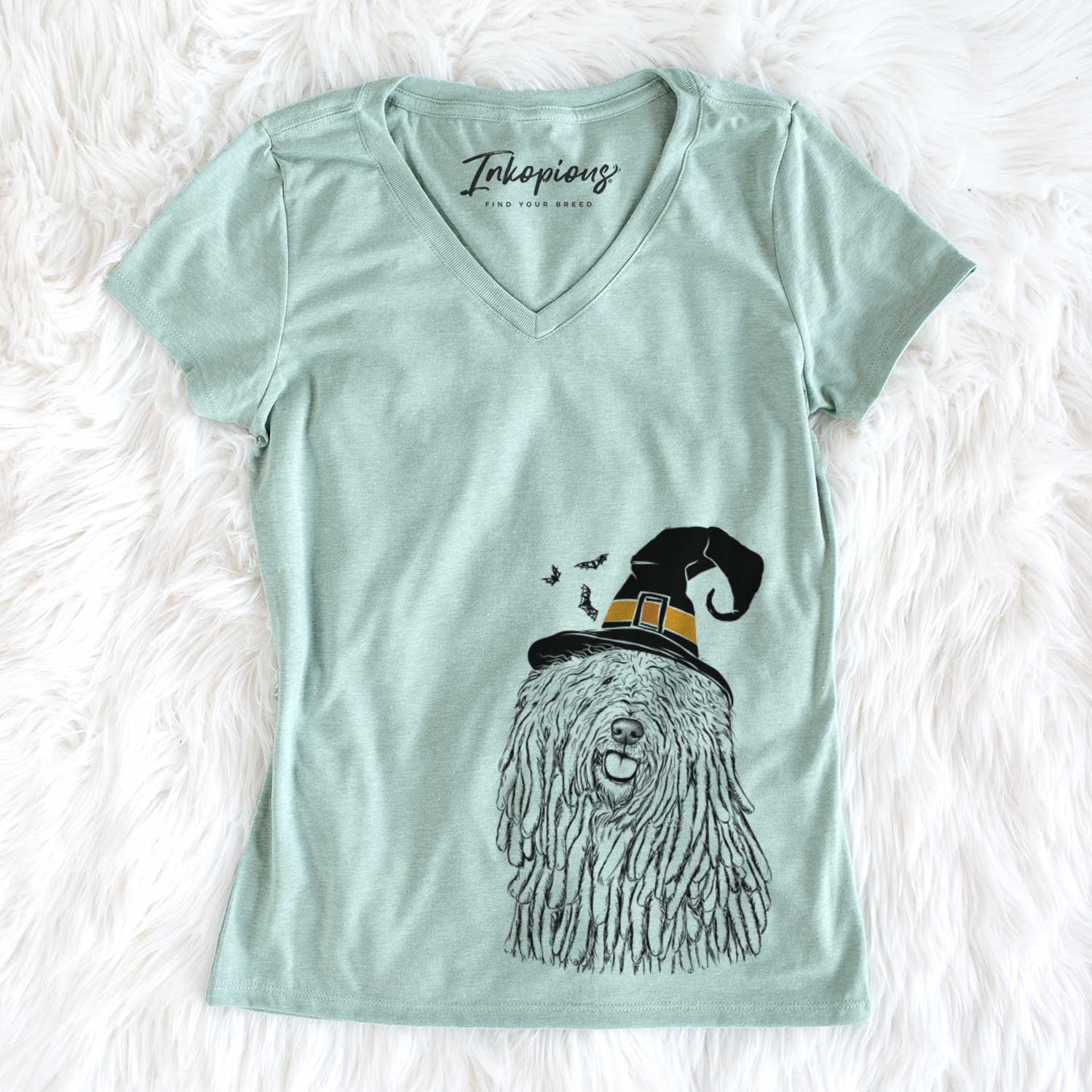 Witch Barry the Komondor - Women's V-neck Shirt