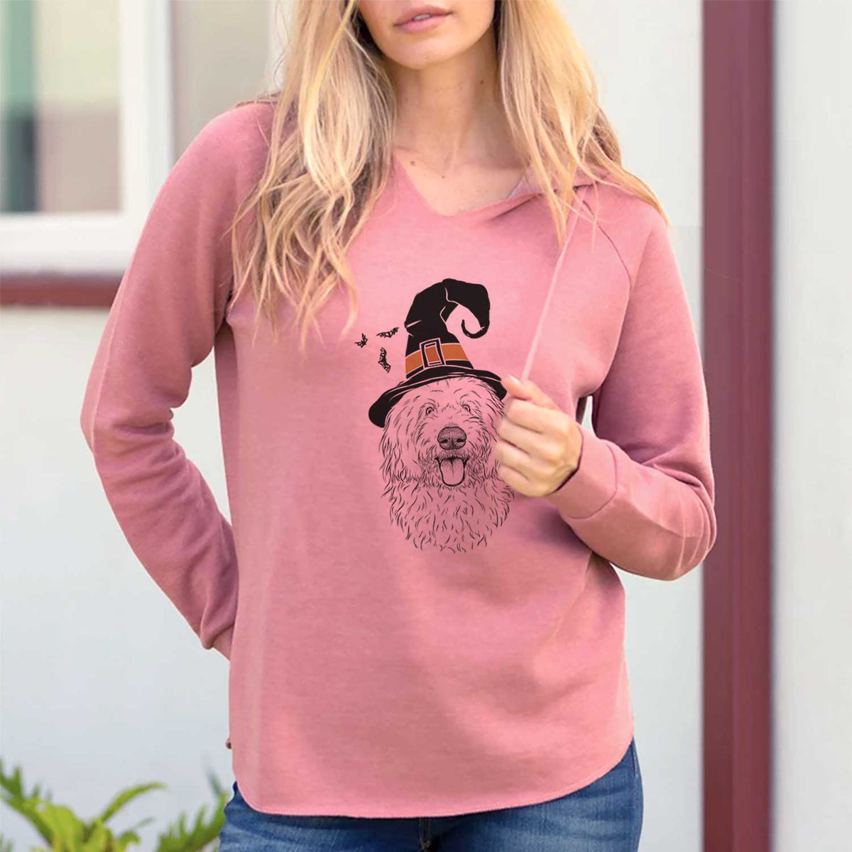 Witch Barry the Old English Sheepdog - Cali Wave Hooded Sweatshirt