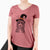 Witch Bash the Bernedoodle - Women's V-neck Shirt