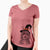 Witch Bash the Bernedoodle - Women's V-neck Shirt