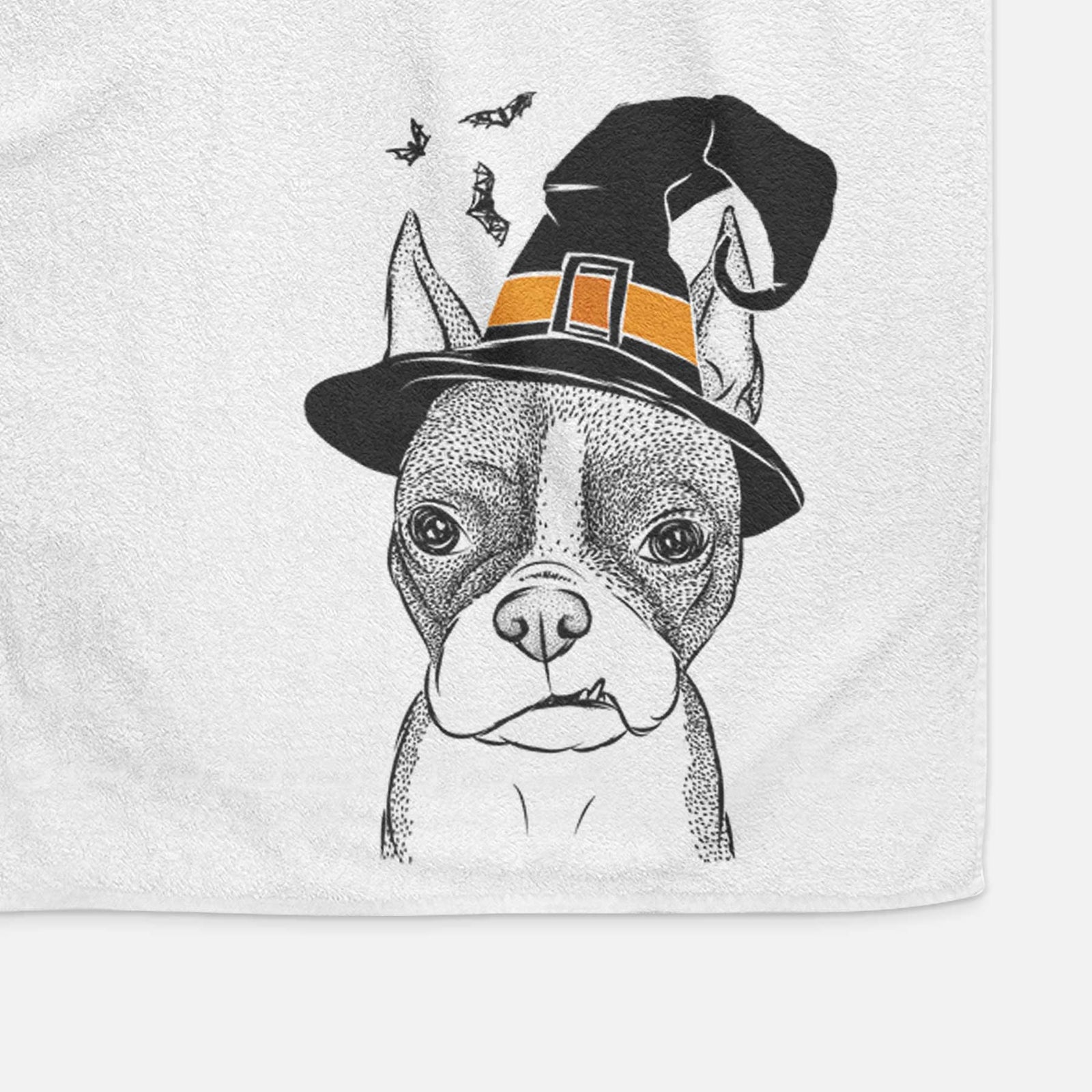 Bean the Boston Terrier Decorative Hand Towel