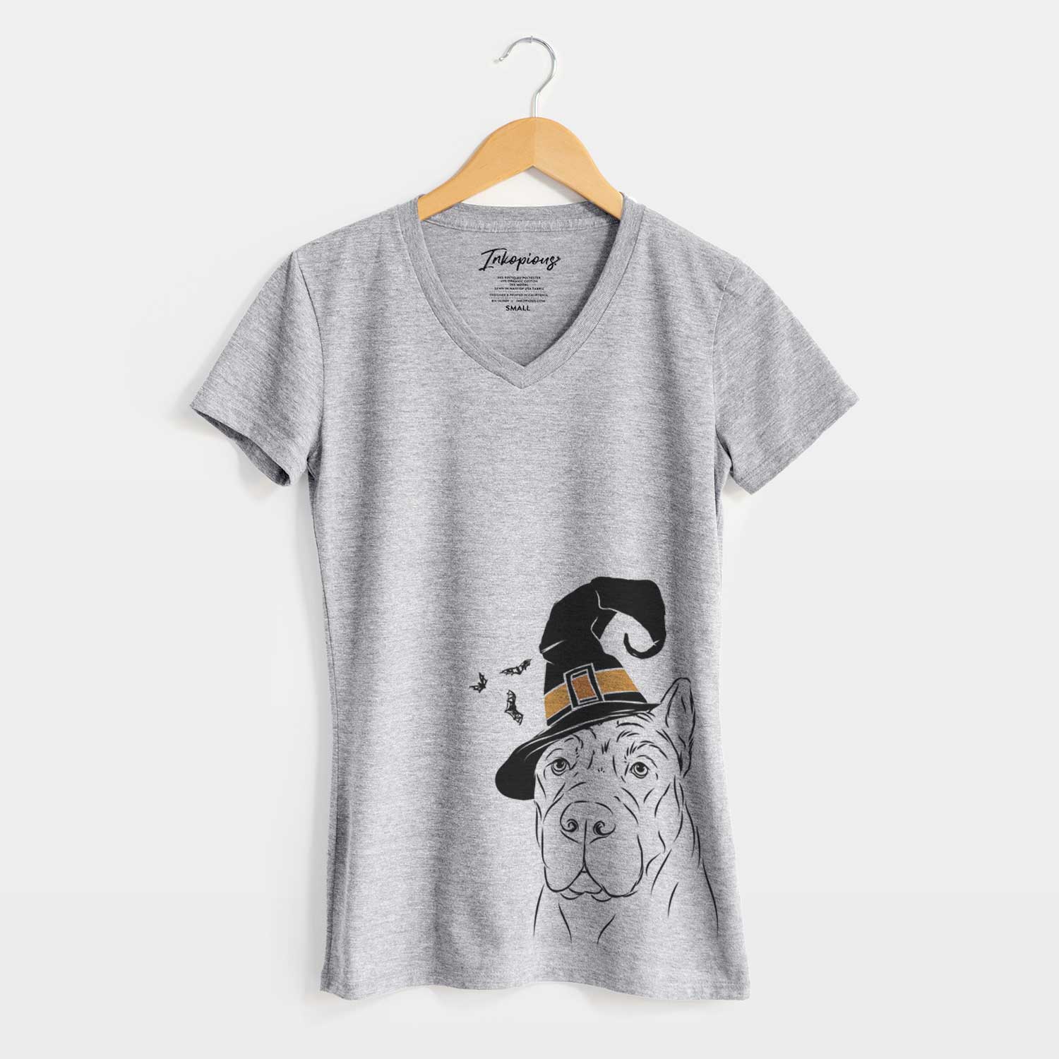 Witch Bearson the Cane Corso - Women's V-neck Shirt