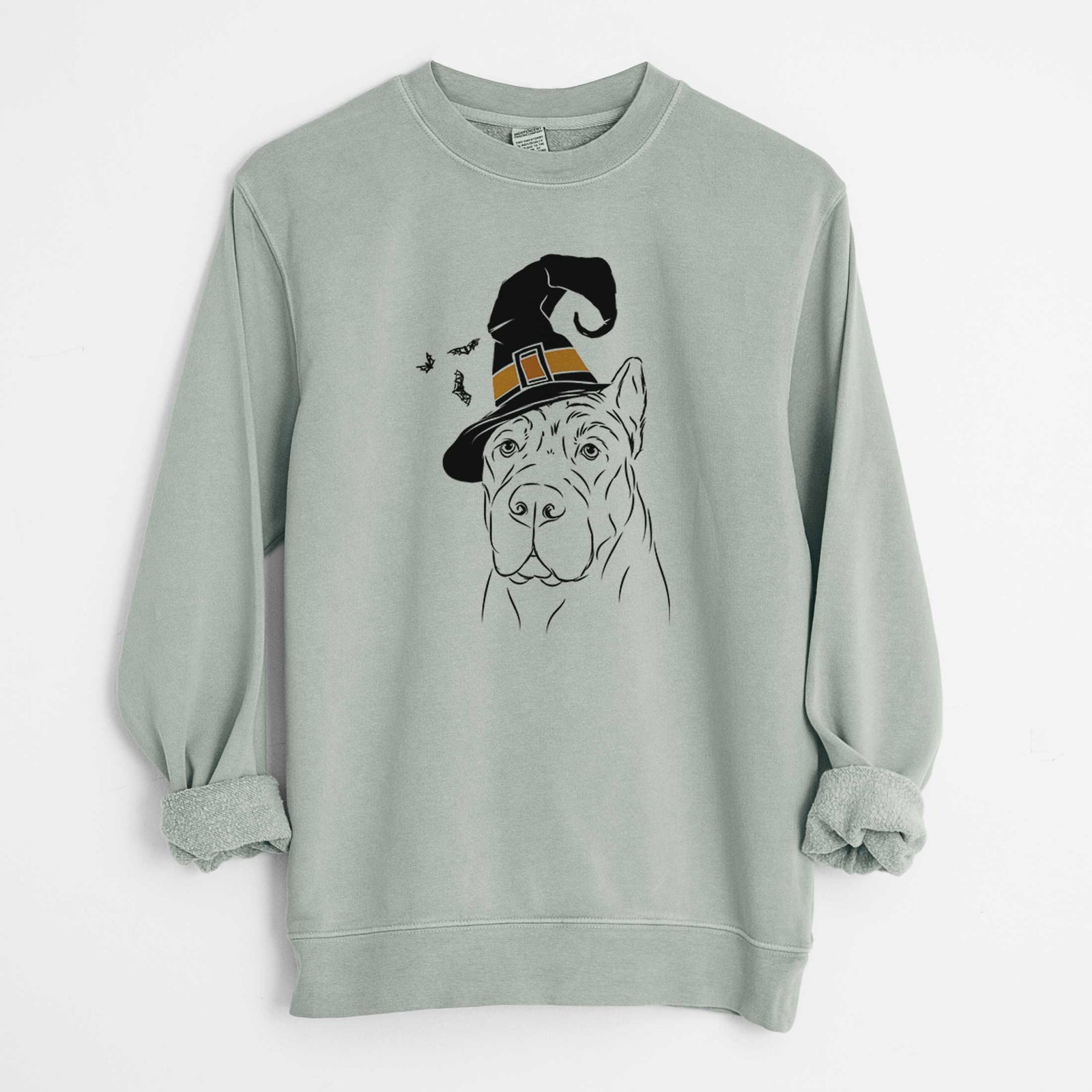 Witch Bearson the Cane Corso - Unisex Pigment Dyed Crew Sweatshirt