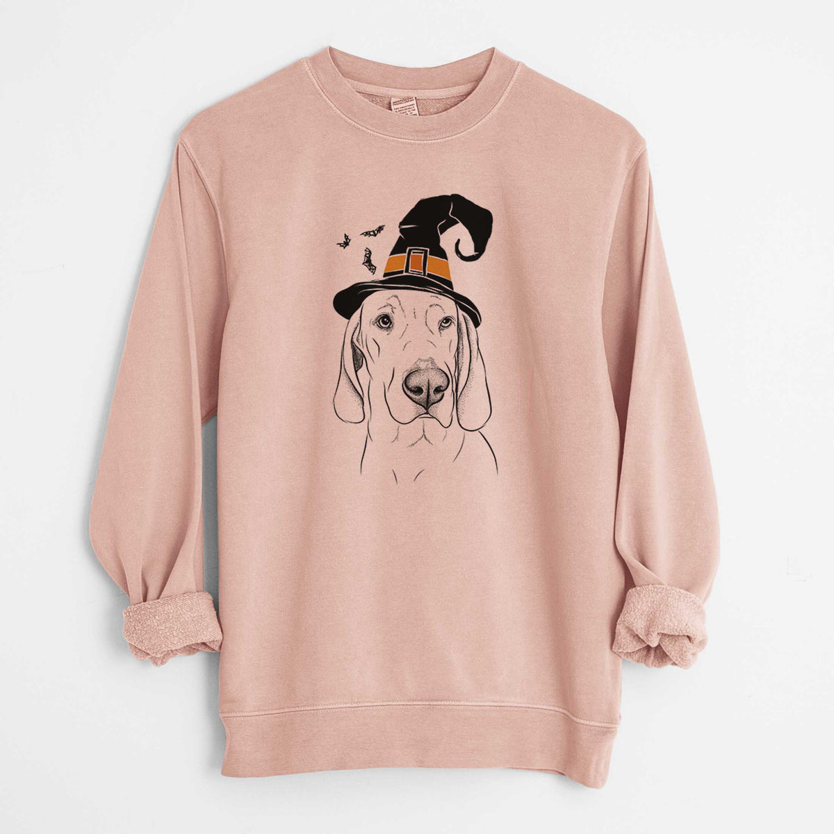 Witch Beauregard the American Redbone Coonhound - Unisex Pigment Dyed Crew Sweatshirt