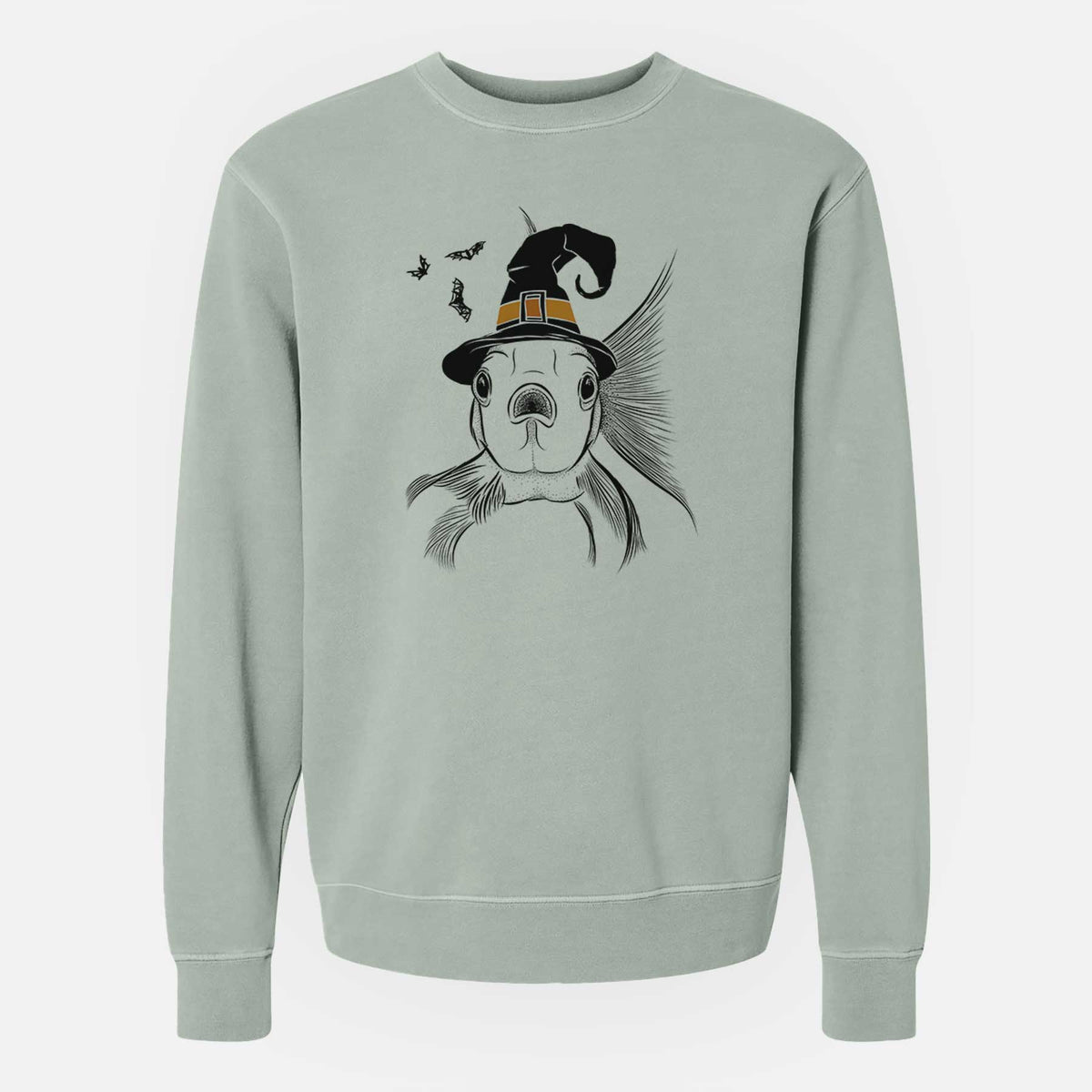 Witch Beefcake the Goldfish - Unisex Pigment Dyed Crew Sweatshirt