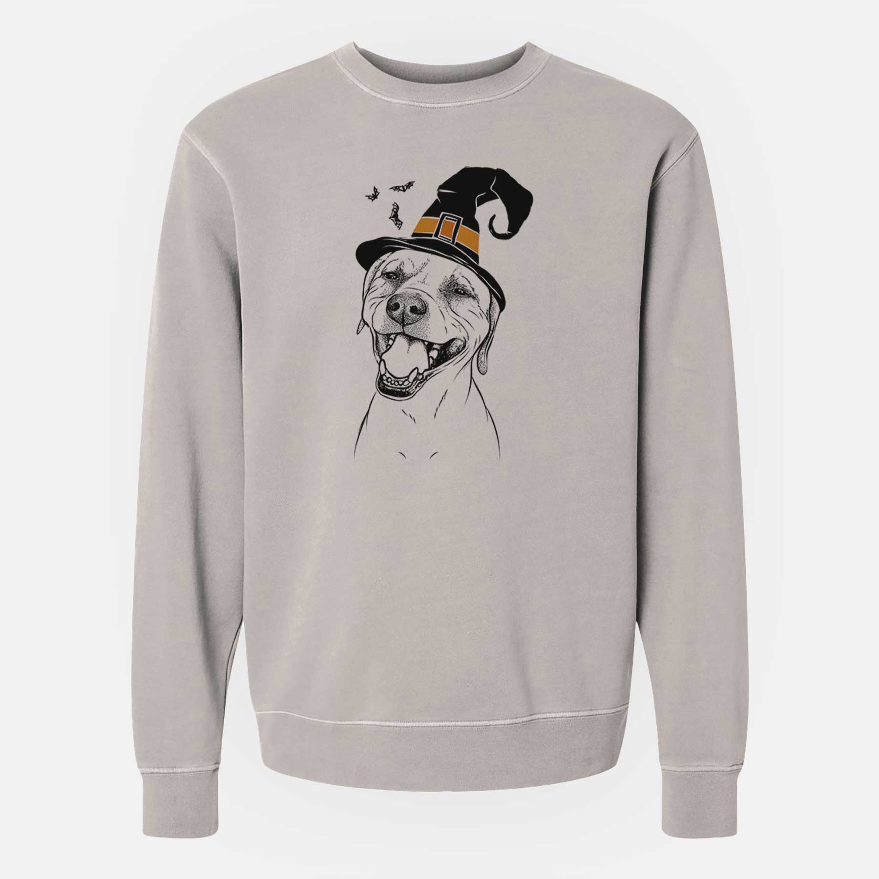 Witch Beemer the Boxer Pitbull Terrier Mix - Unisex Pigment Dyed Crew Sweatshirt