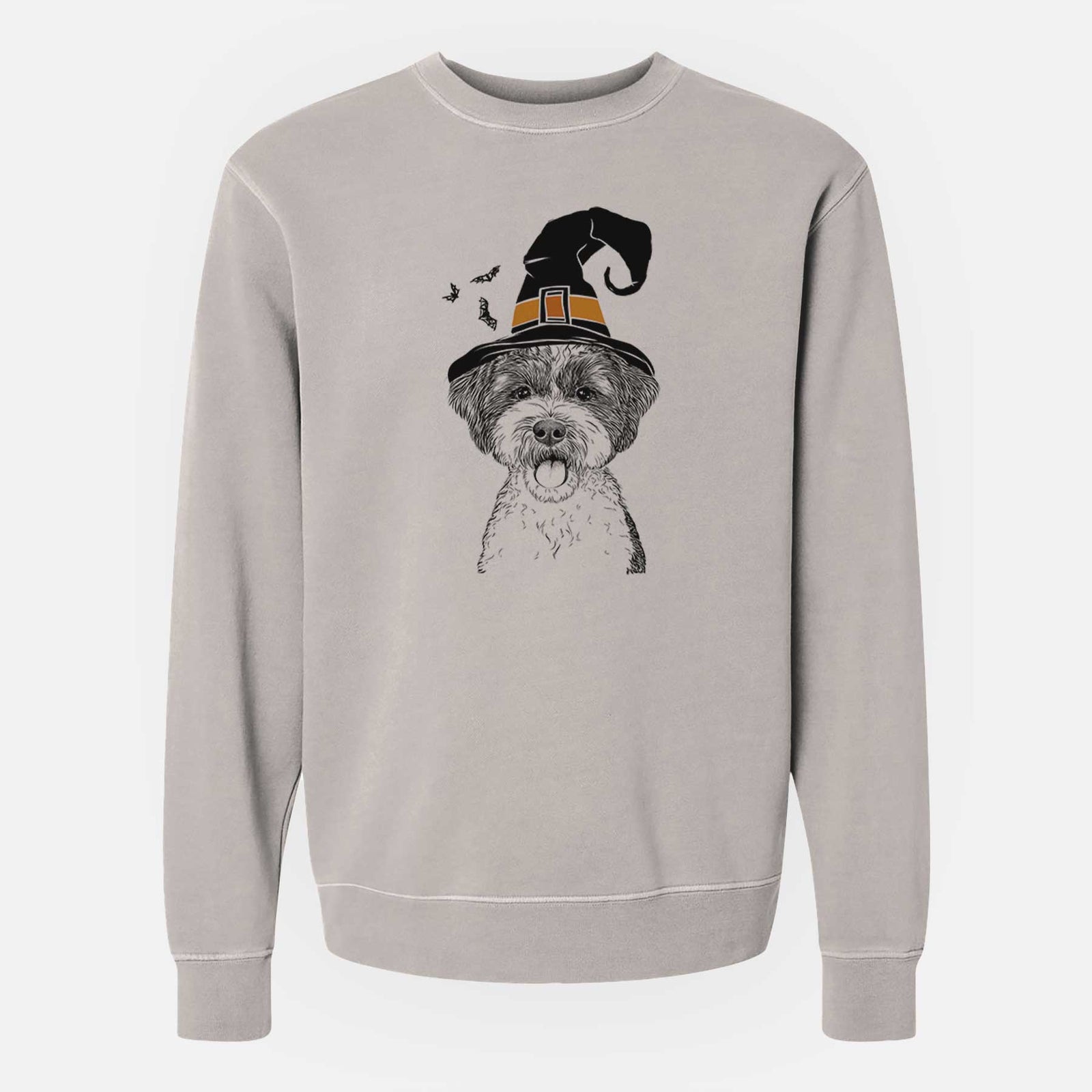 Witch Bella the Cockapoo - Unisex Pigment Dyed Crew Sweatshirt