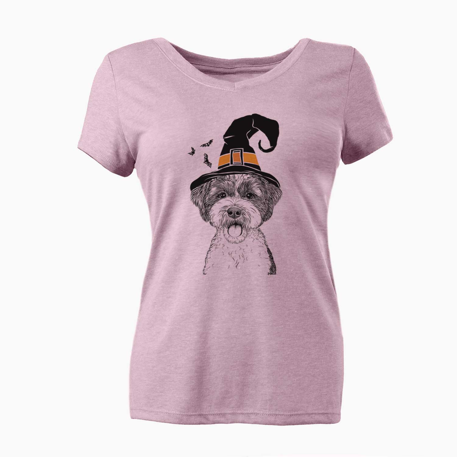 Witch Bella the Cockapoo - Women's V-neck Shirt