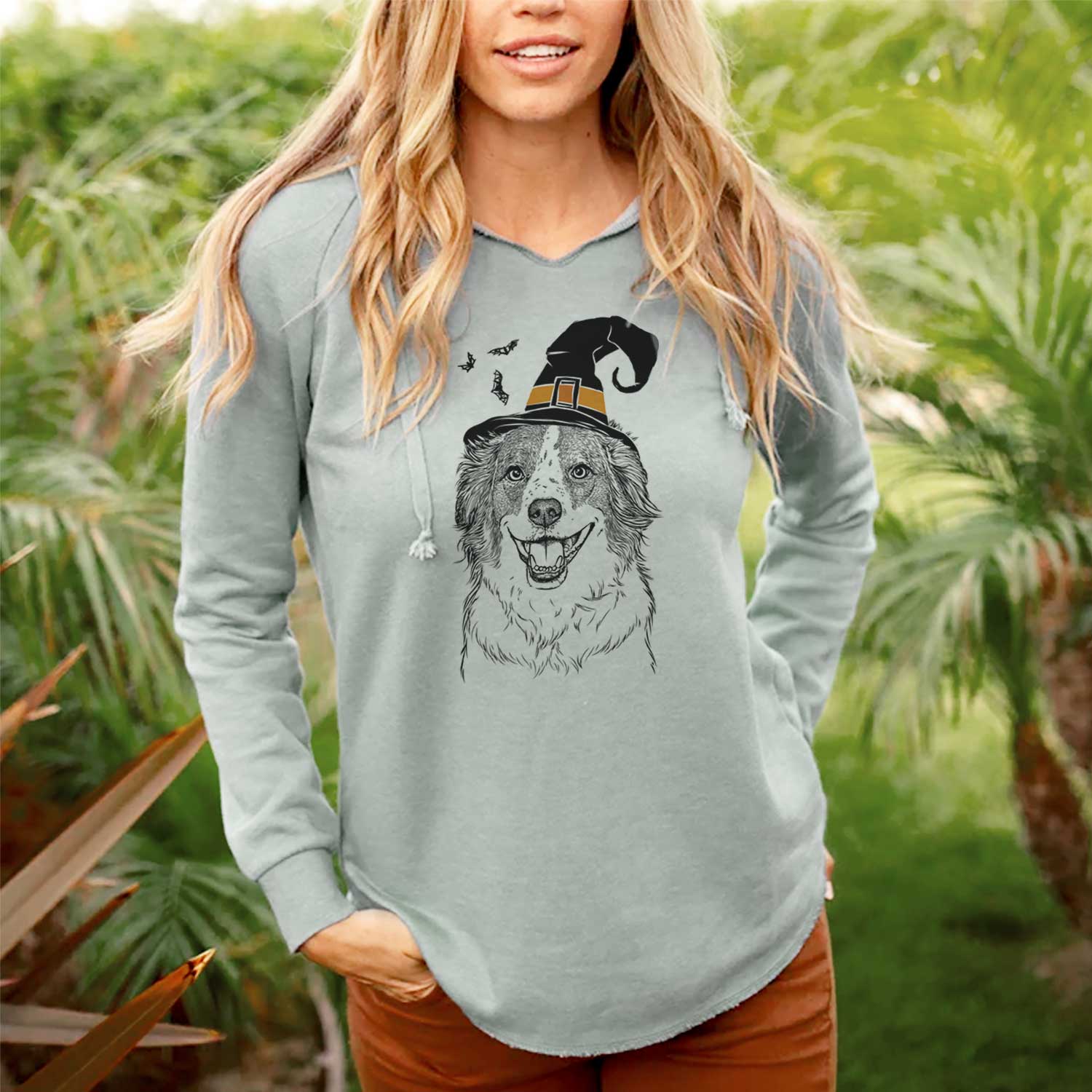 Witch Belle the Australian Shepherd Mix - Cali Wave Hooded Sweatshirt