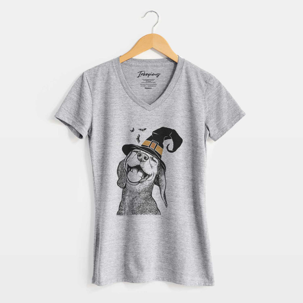 Witch Belle the Hound Mix - Women's V-neck Shirt