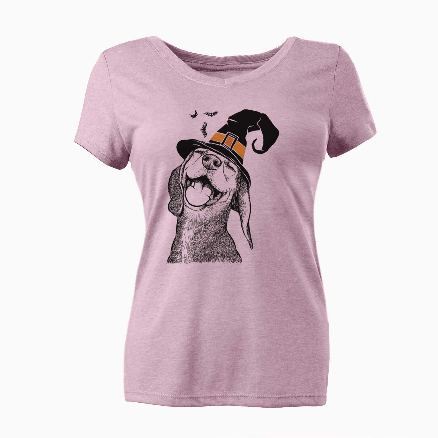 Witch Belle the Hound Mix - Women's V-neck Shirt