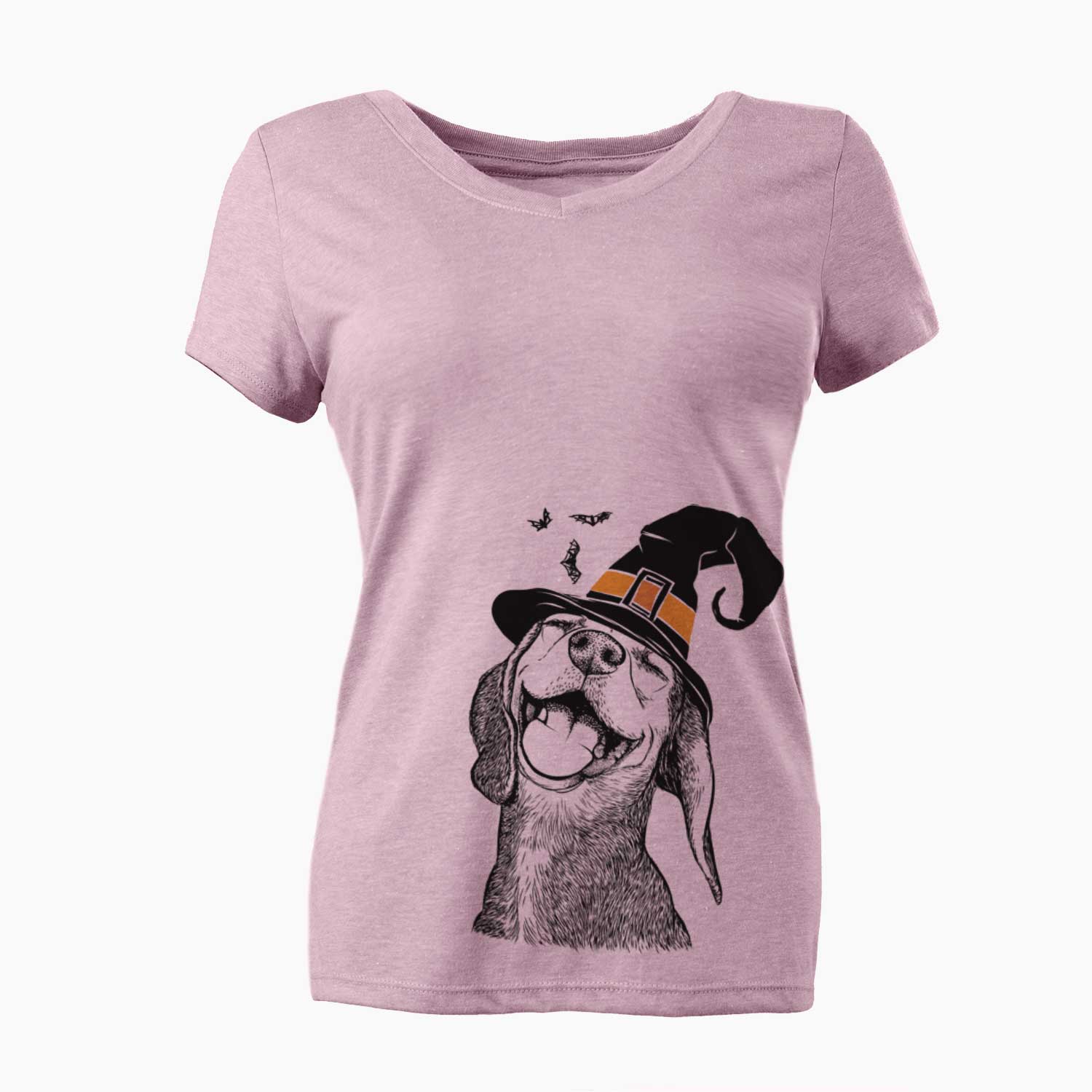 Witch Belle the Hound Mix - Women's V-neck Shirt