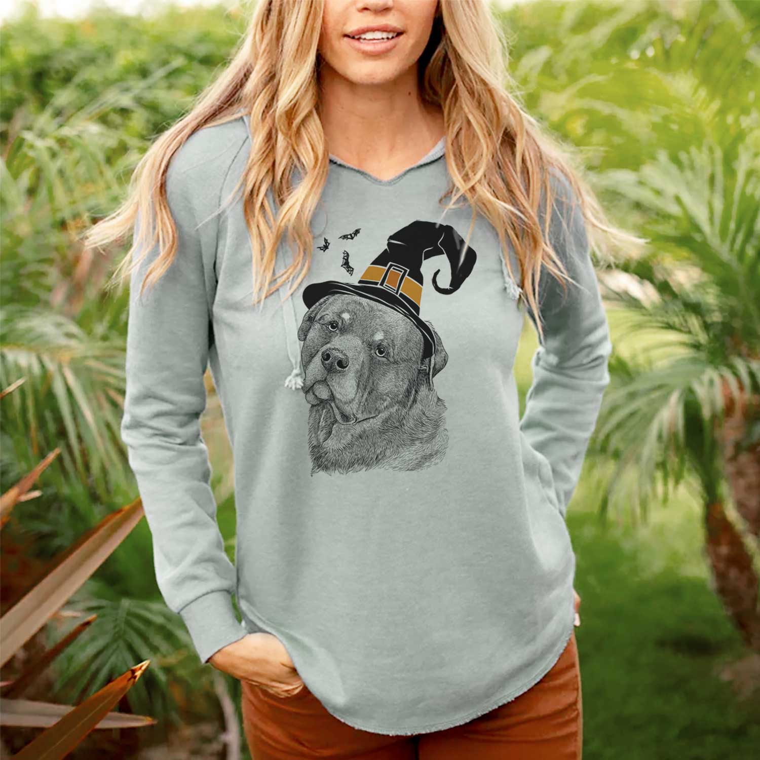 Witch Bender the Rottweiler - Cali Wave Hooded Sweatshirt