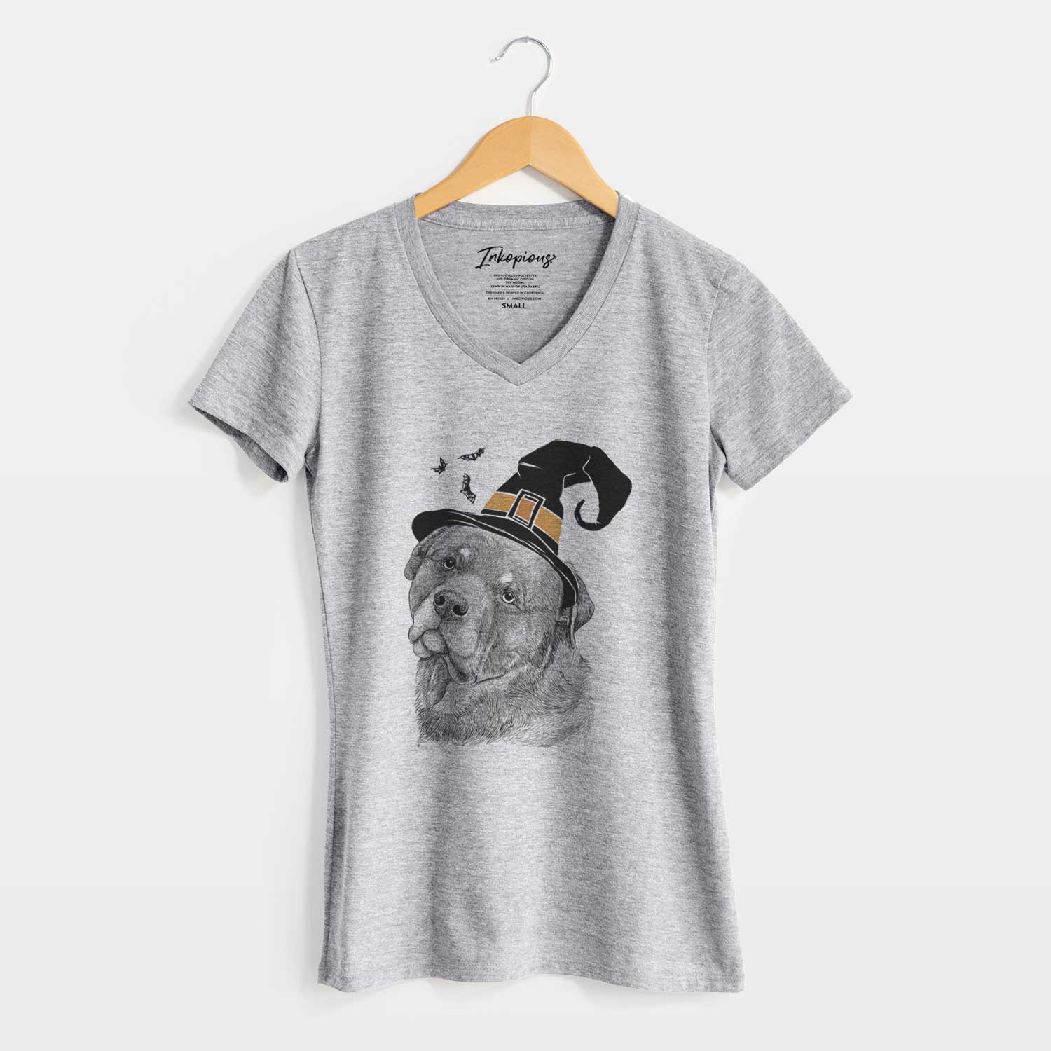 Witch Bender the Rottweiler - Women's V-neck Shirt