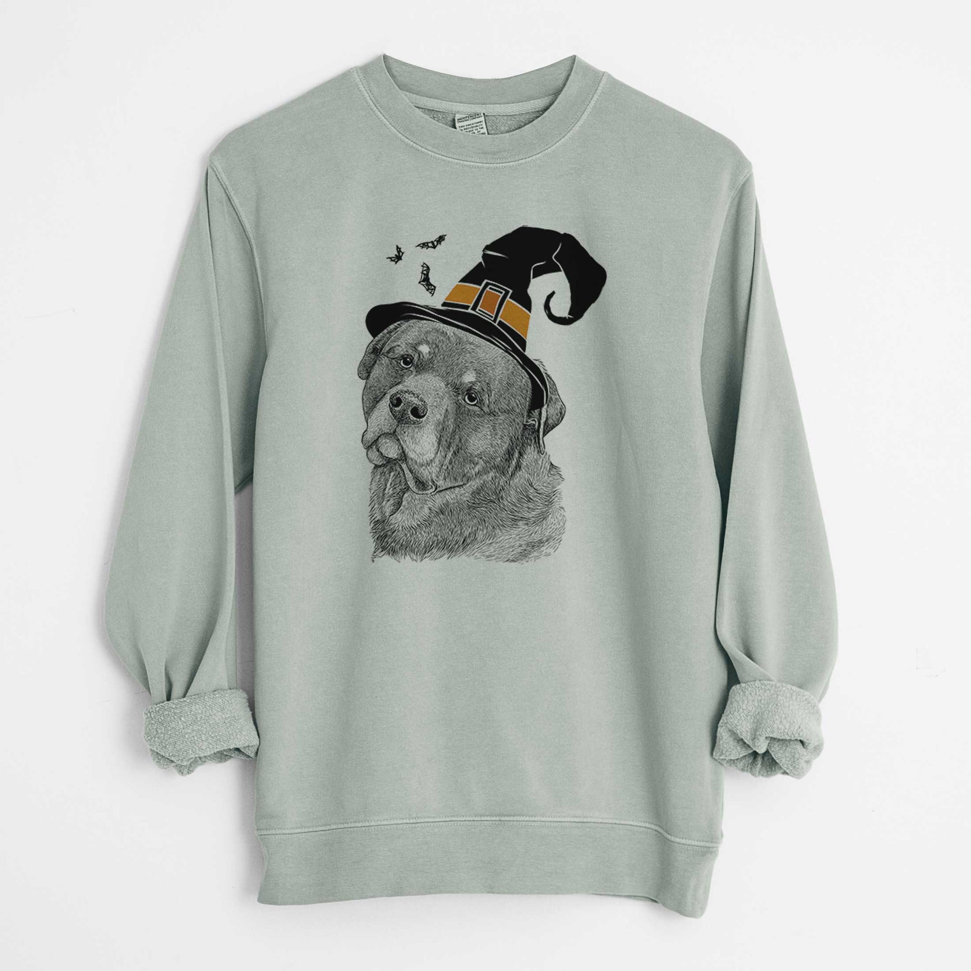 Witch Bender the Rottweiler - Unisex Pigment Dyed Crew Sweatshirt