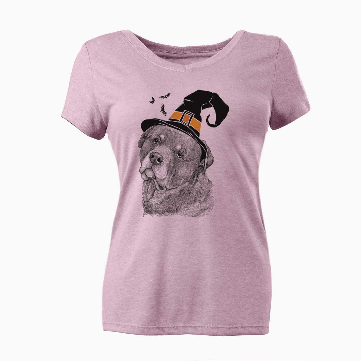 Witch Bender the Rottweiler - Women's V-neck Shirt