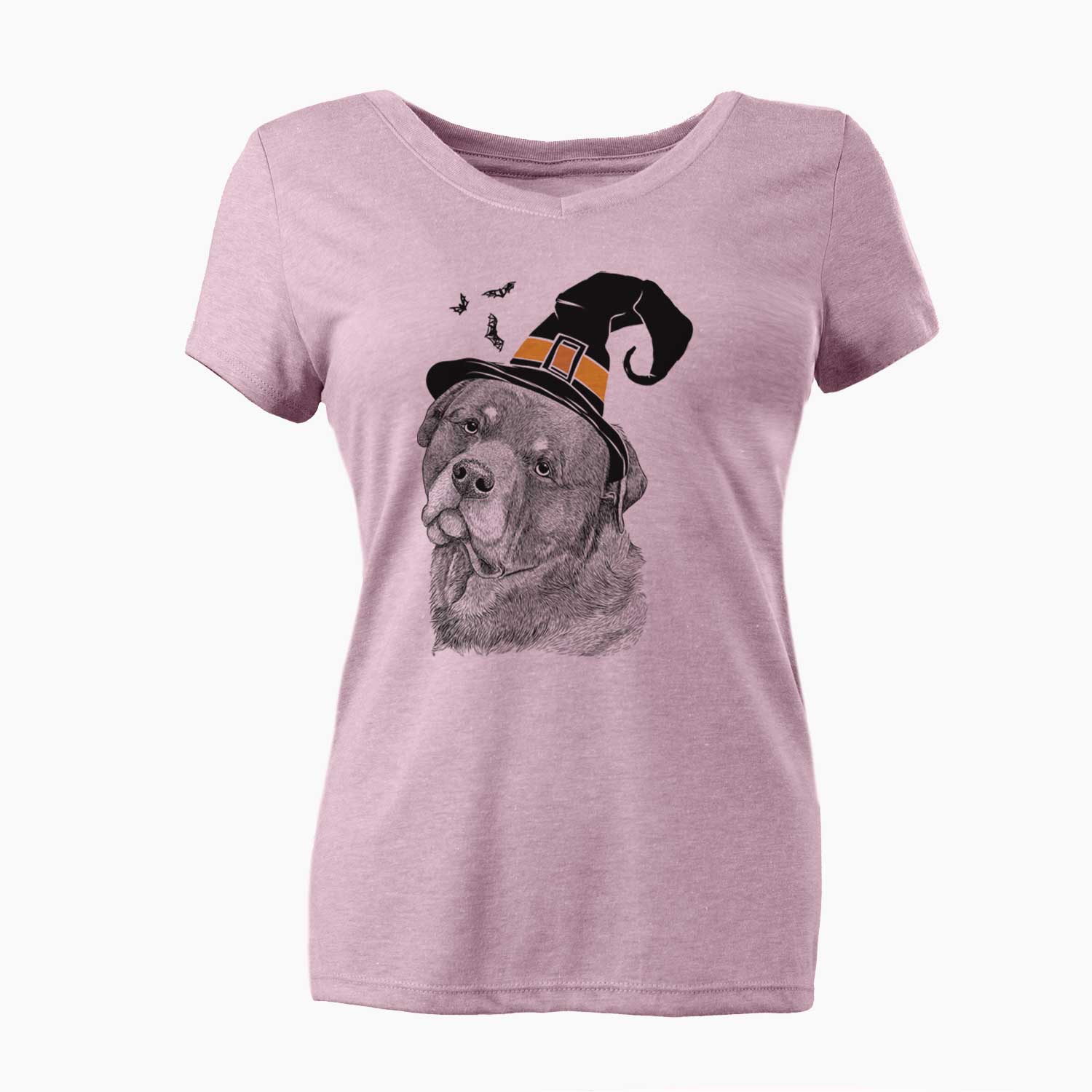 Witch Bender the Rottweiler - Women's V-neck Shirt