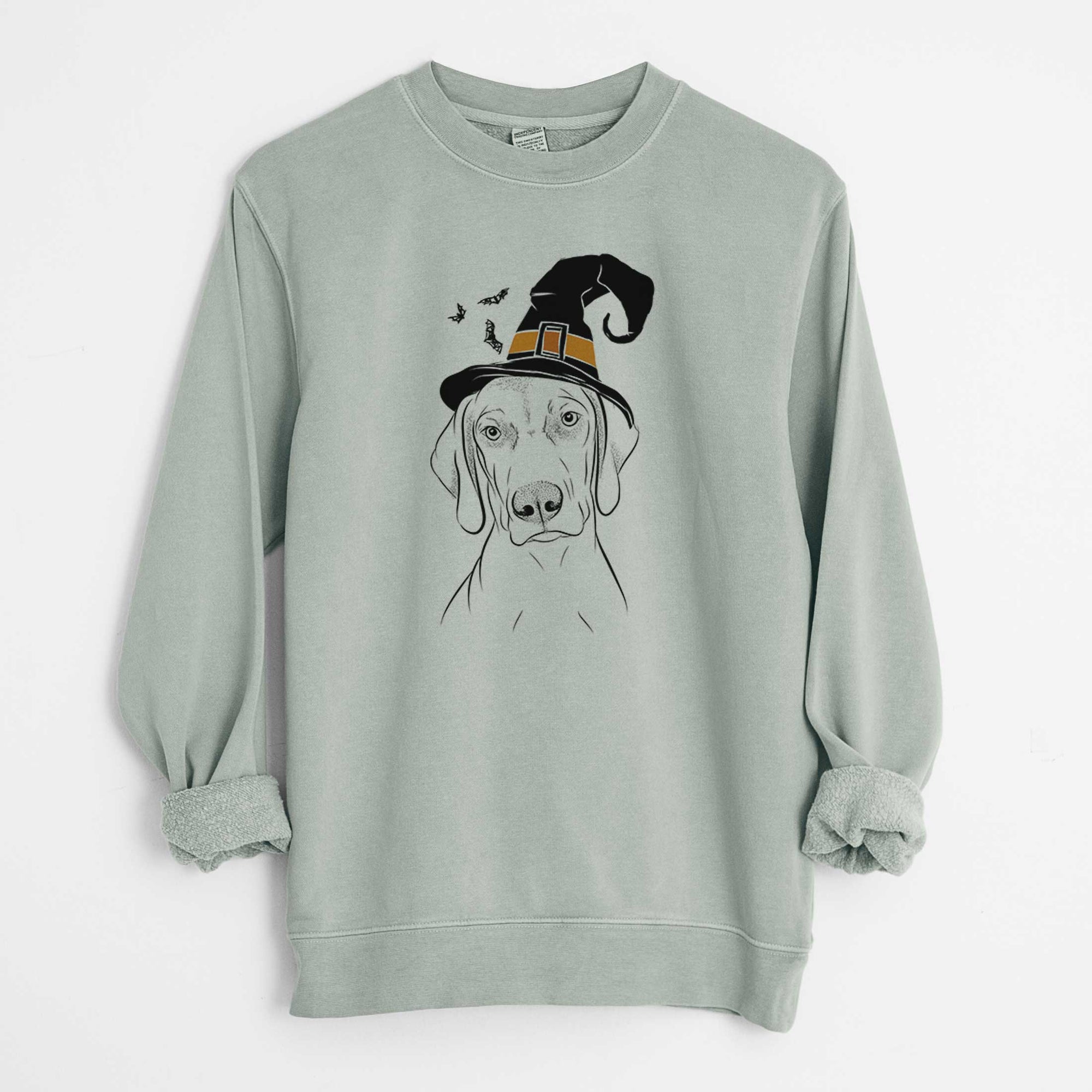 Witch Benelli the Vizsla - Unisex Pigment Dyed Crew Sweatshirt