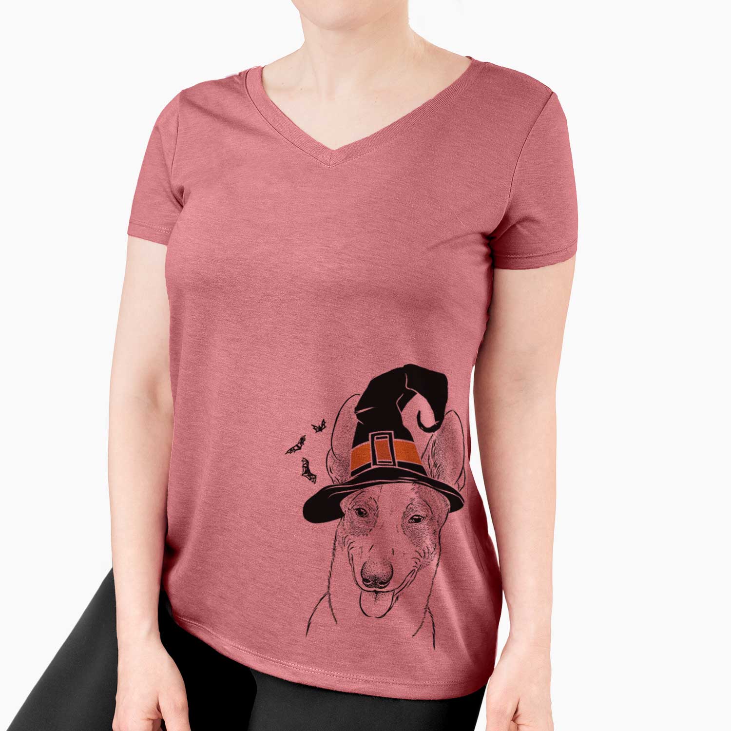 Witch Berlin the Carolina Dog - Women's V-neck Shirt