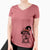 Witch Bernadette the Mini Schnauzer - Women's V-neck Shirt