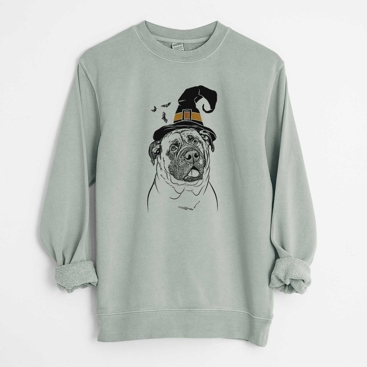 Witch Big P the English Mastiff - Unisex Pigment Dyed Crew Sweatshirt