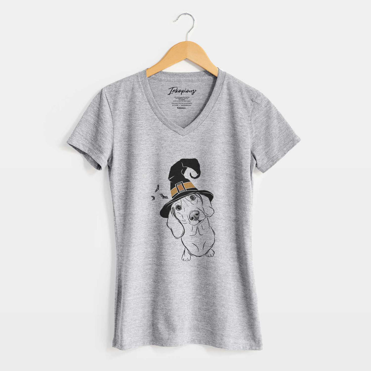 Witch Bill the Dachshund - Women's V-neck Shirt