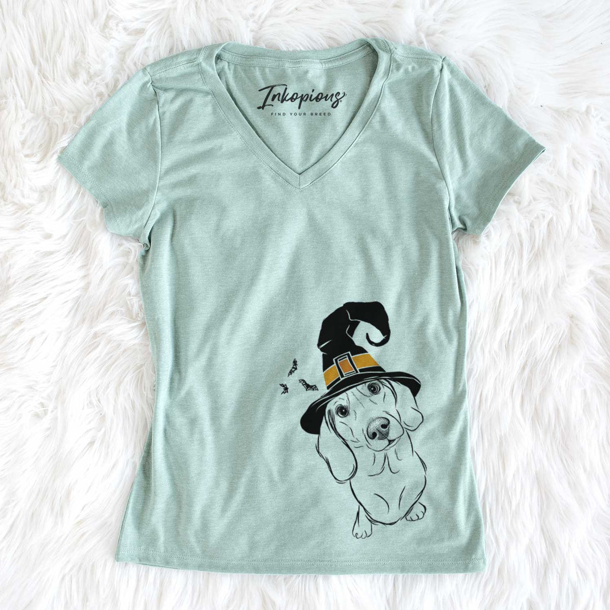 Witch Bill the Dachshund - Women&#39;s V-neck Shirt