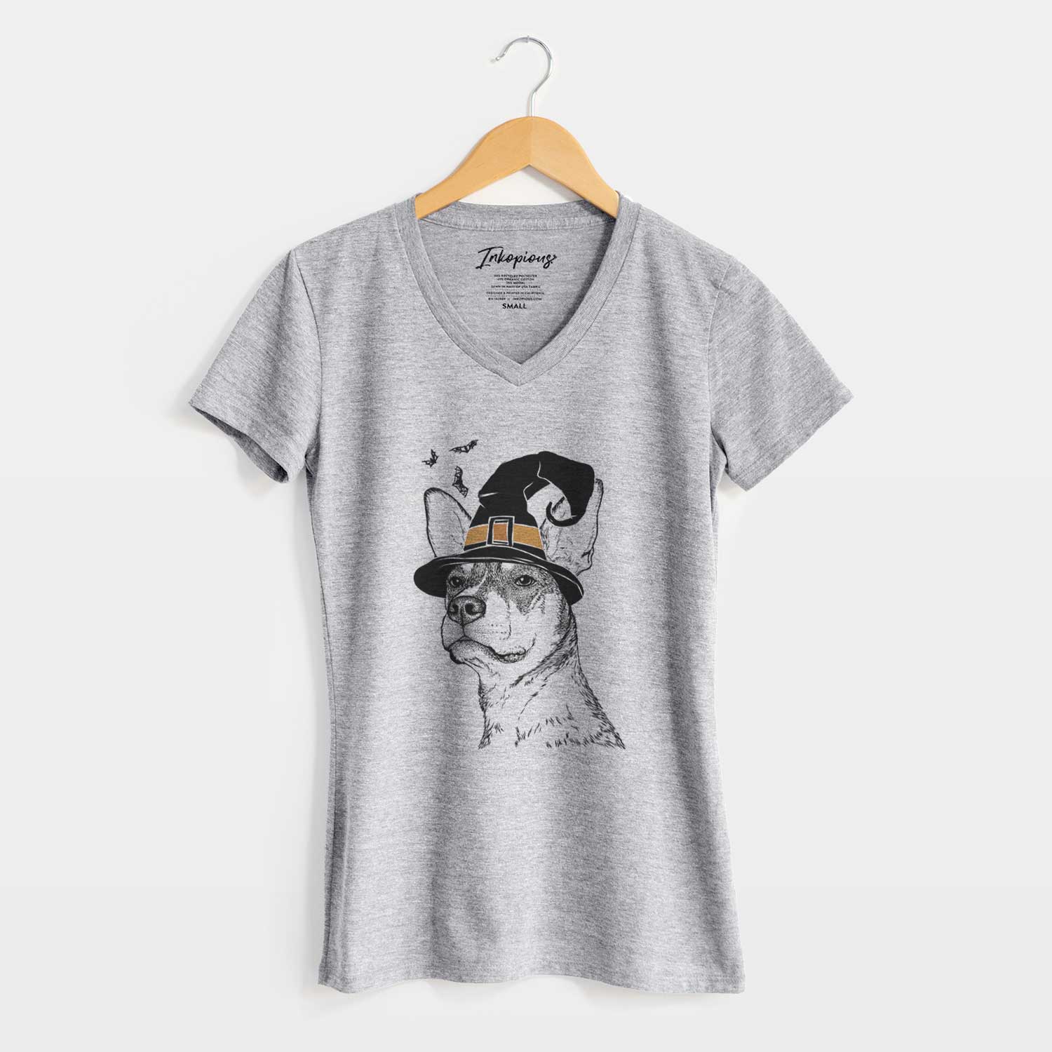 Witch Bill the Heeler Mix - Women's V-neck Shirt