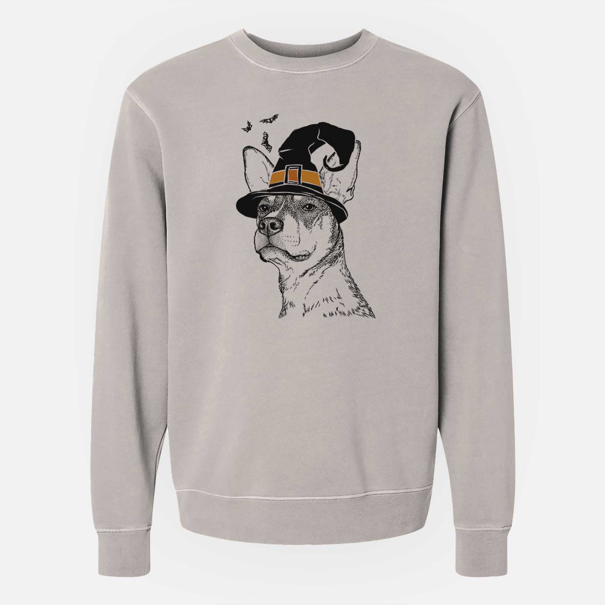 Witch Bill the Heeler Mix - Unisex Pigment Dyed Crew Sweatshirt