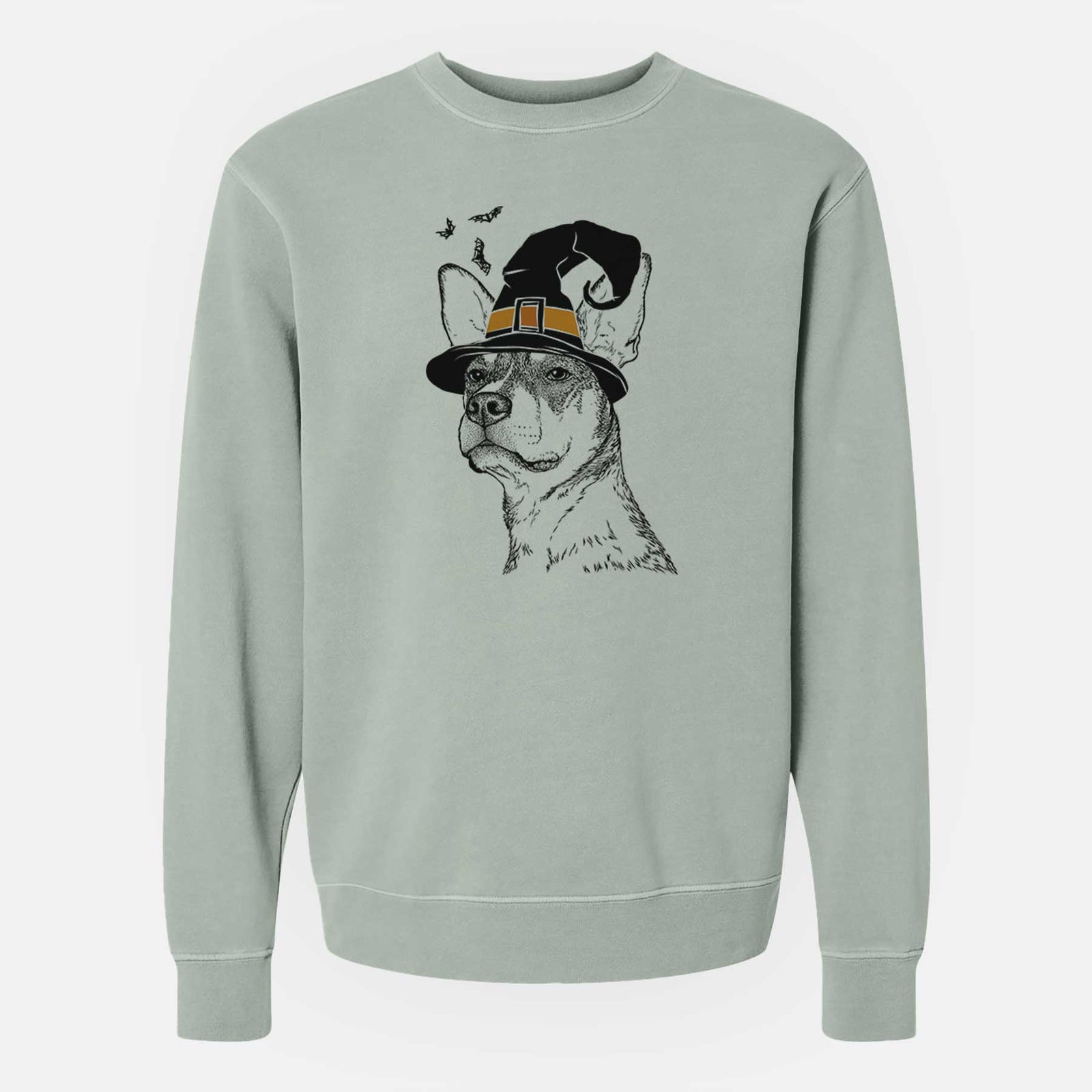 Witch Bill the Heeler Mix - Unisex Pigment Dyed Crew Sweatshirt