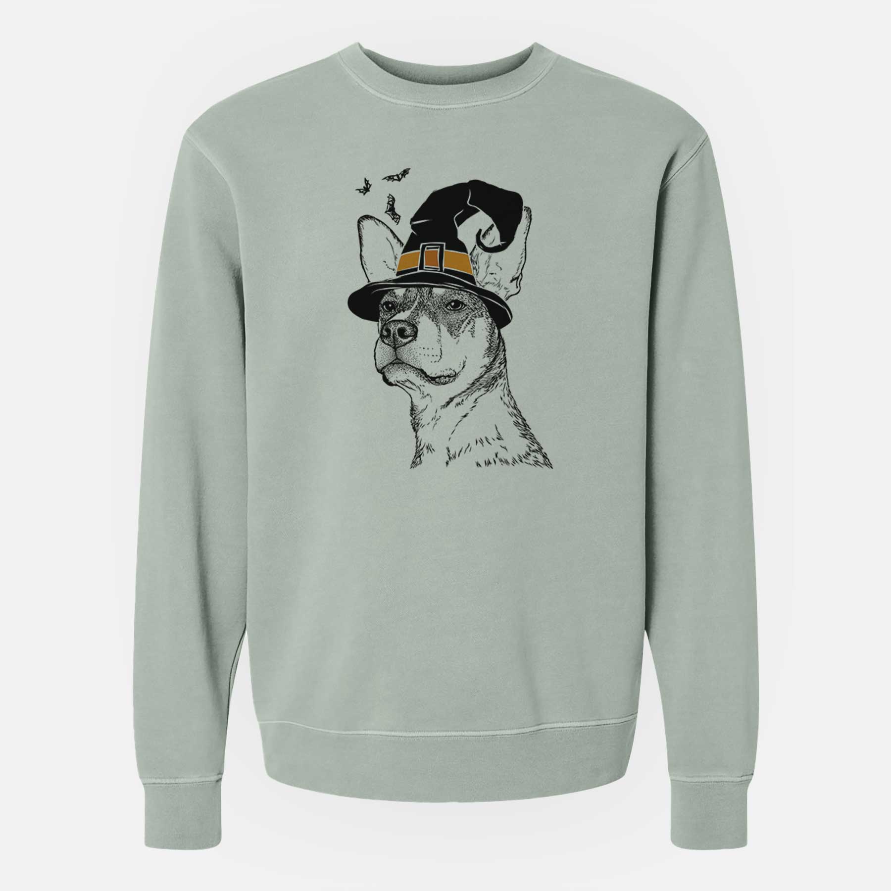 Witch Bill the Heeler Mix - Unisex Pigment Dyed Crew Sweatshirt