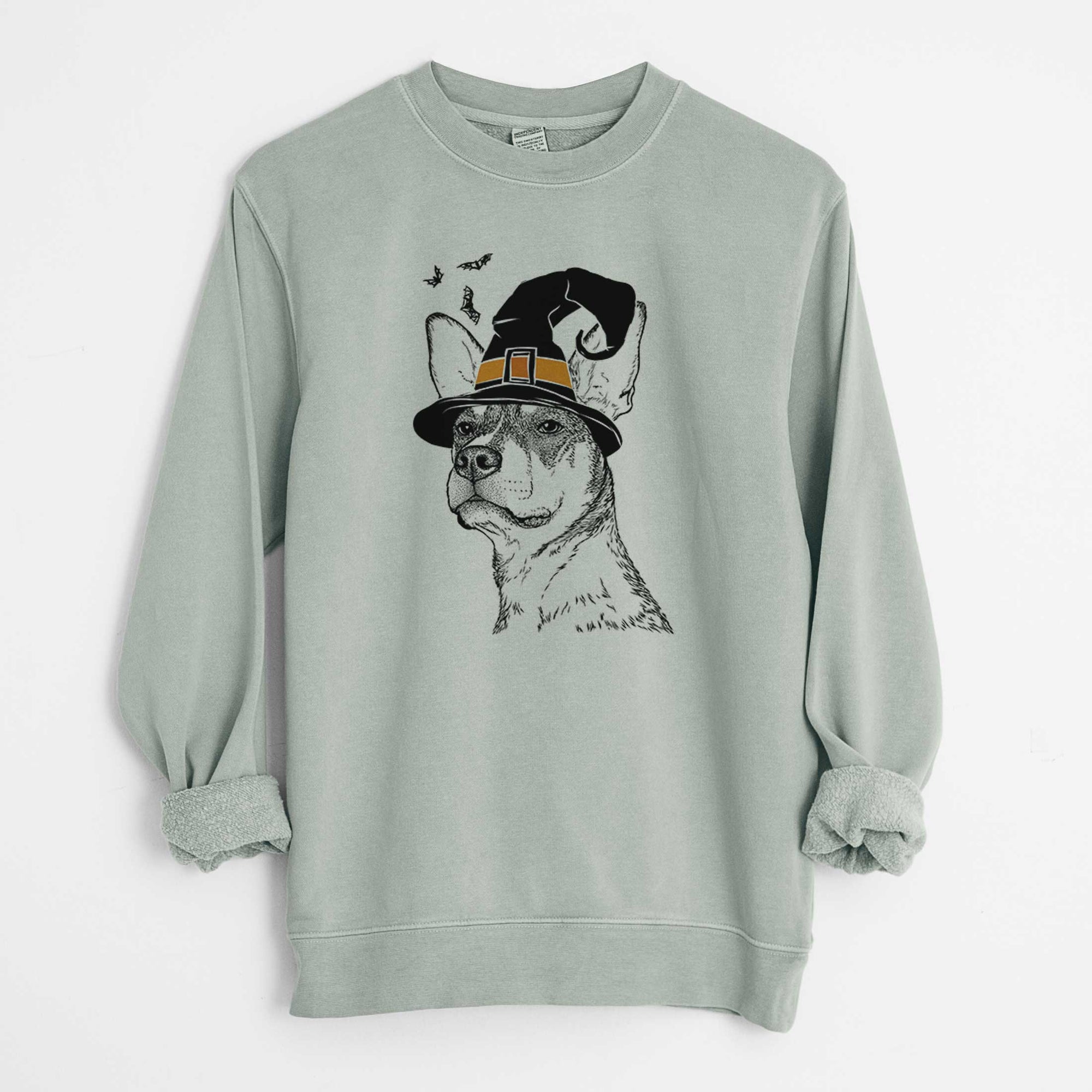 Witch Bill the Heeler Mix - Unisex Pigment Dyed Crew Sweatshirt