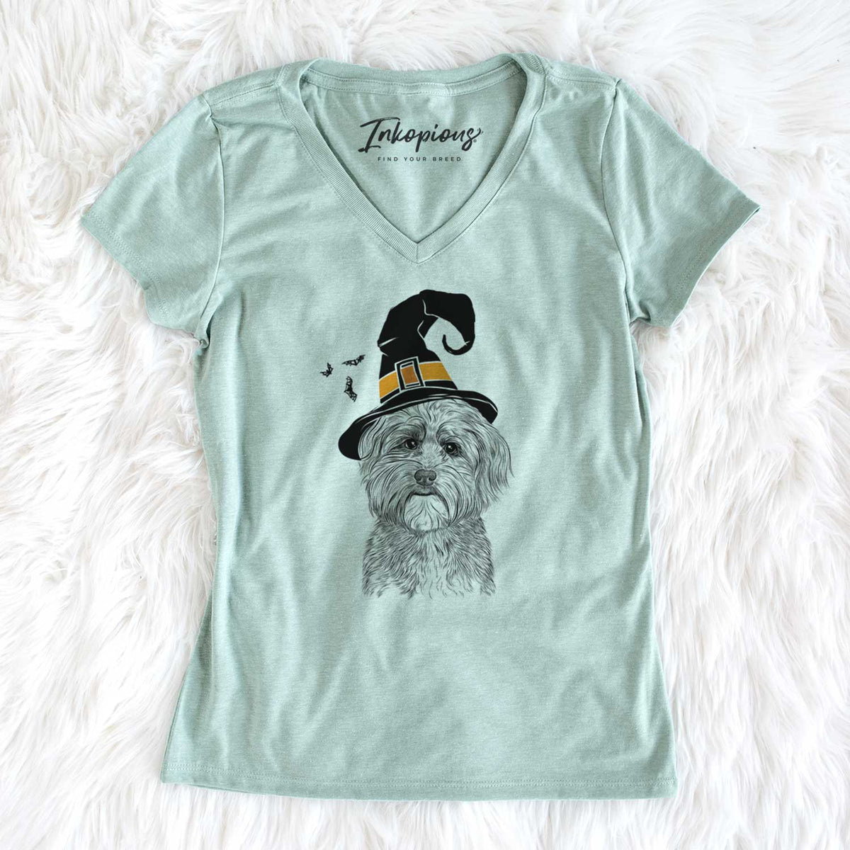 Witch Bingo the Mixed Breed - Women's V-neck Shirt