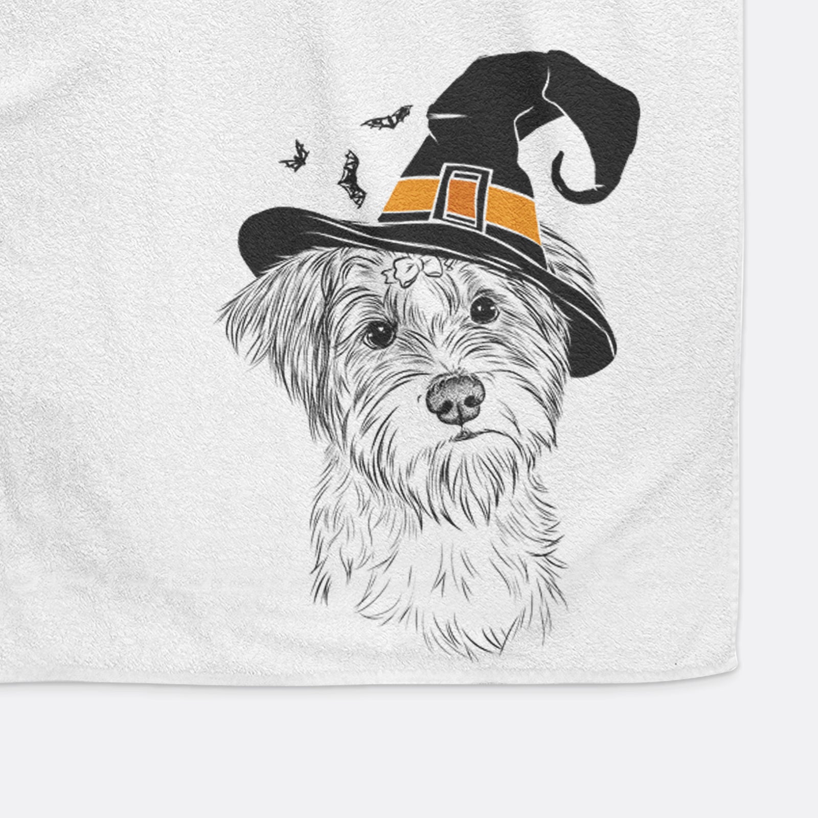 Birdee the Schnauzer Mix Decorative Hand Towel