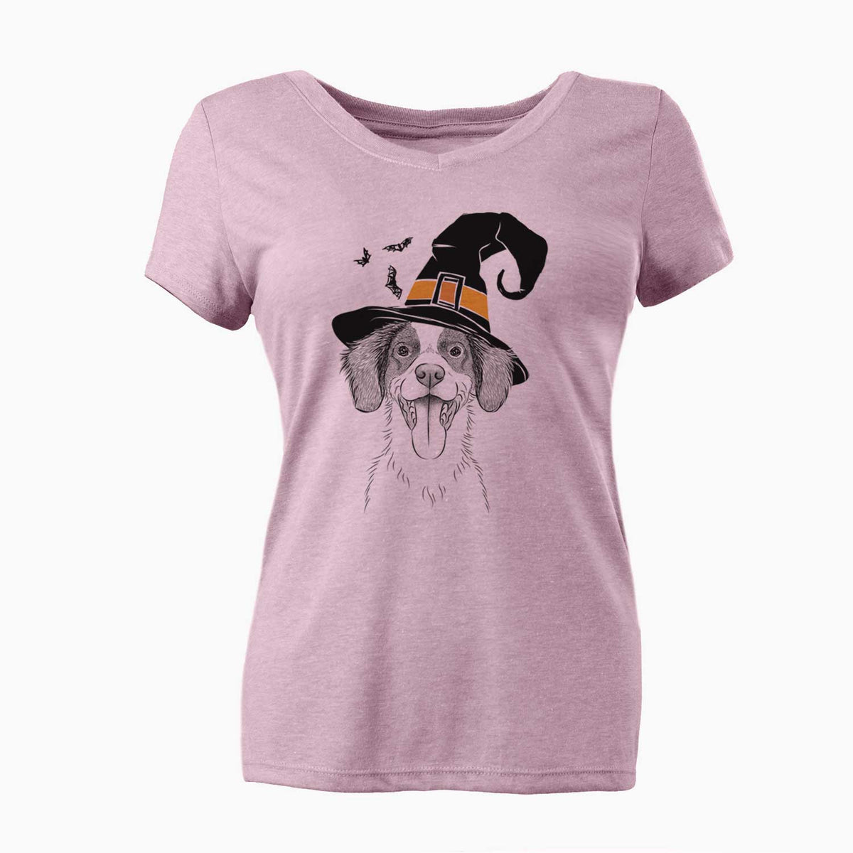 Witch Birdie the Brittany - Women's V-neck Shirt