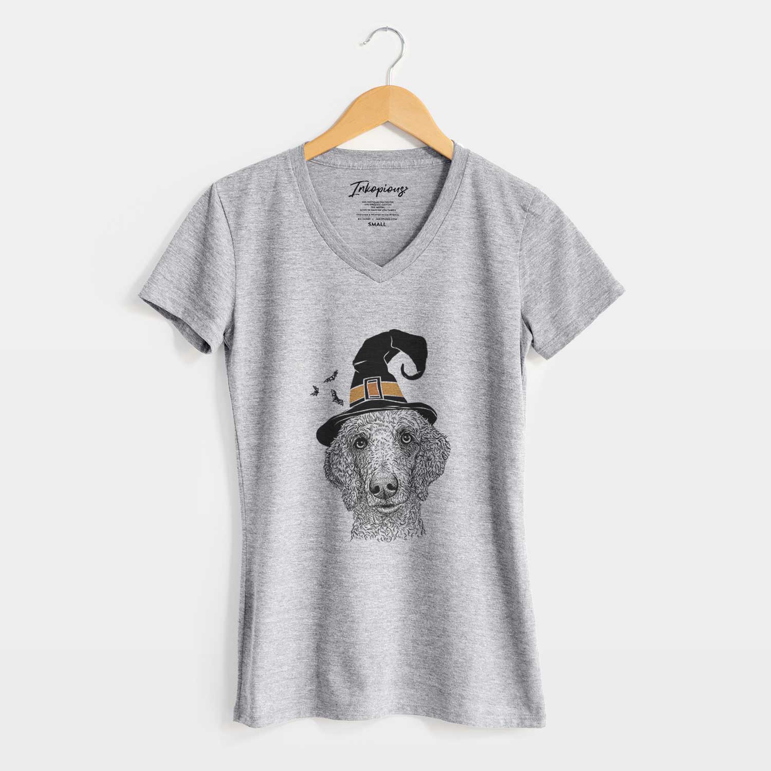 Witch Blossom the Poodle - Women's V-neck Shirt