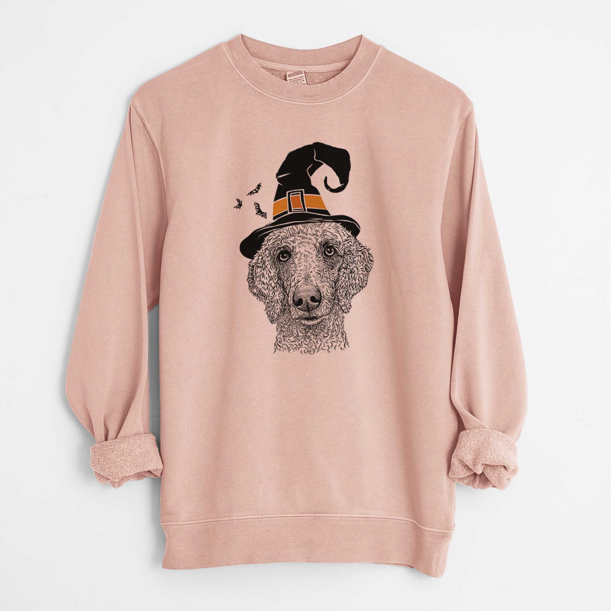 Witch Blossom the Poodle - Unisex Pigment Dyed Crew Sweatshirt