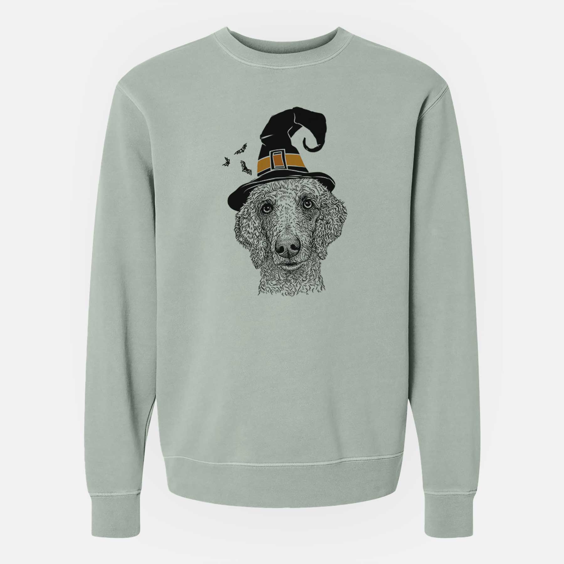 Witch Blossom the Poodle - Unisex Pigment Dyed Crew Sweatshirt