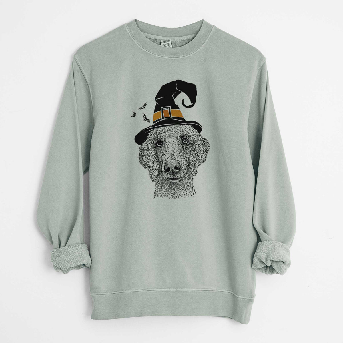 Witch Blossom the Poodle - Unisex Pigment Dyed Crew Sweatshirt