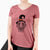 Witch Blossom the Poodle - Women's V-neck Shirt