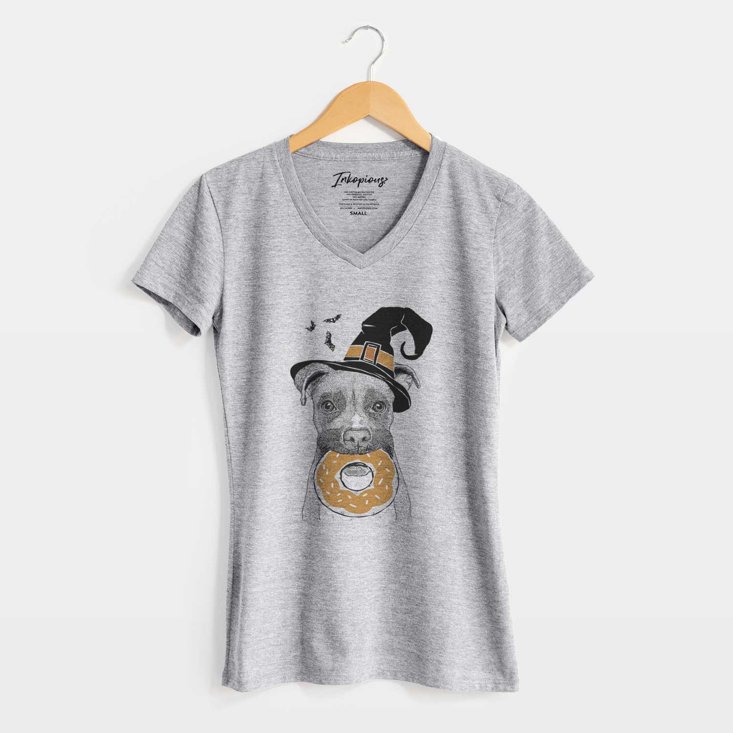 Witch Bo the Boxer - Women's V-neck Shirt